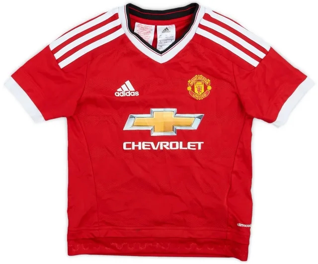 adidas 2015-16 Manchester United Home Shirt - 8/10 - (5-6 Years)