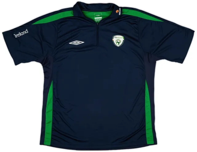 2007-08 Ireland Umbro 1/4 Zip Polo Shirt - 8/10 - (XL)