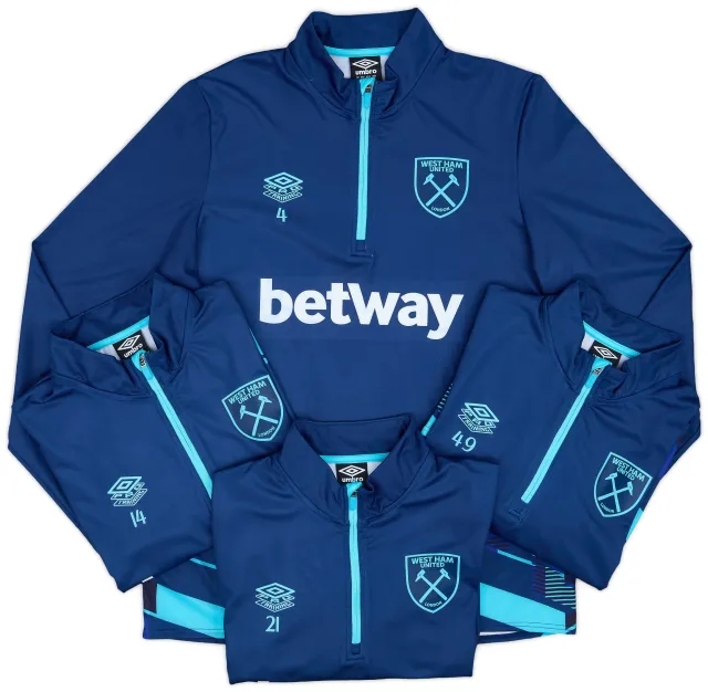 Umbro 2023-24 West Ham Player Issue 1/4 Zip Training Top - As New - (M)