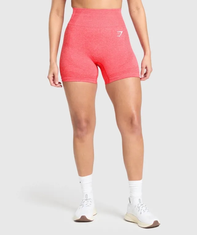 Gymshark Vital Seamless 2.0 Shorts - Coral Red Marl