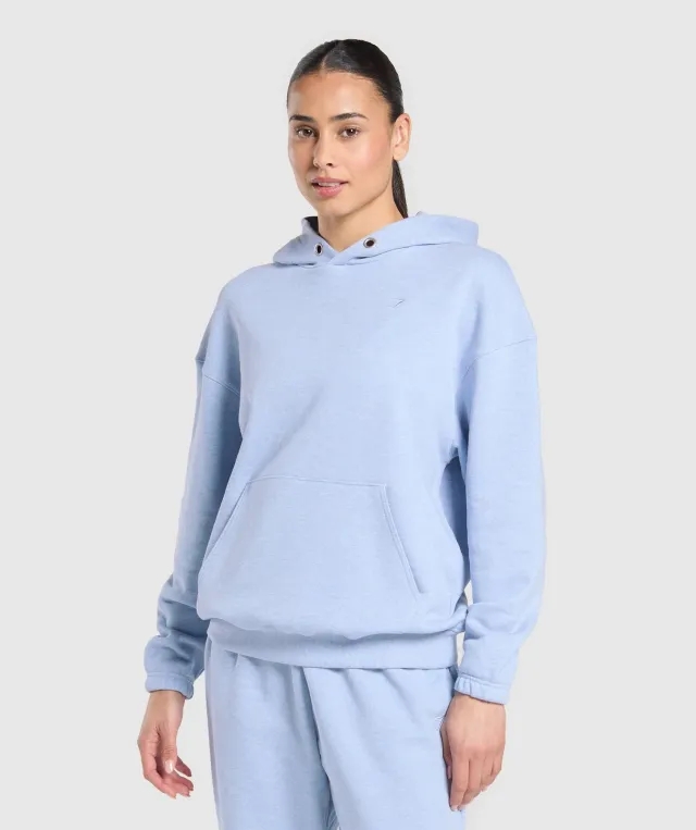 Gymshark Rest Day Sweats 2.0 Oversized Hoodie - Blue Marl