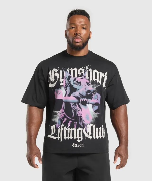 Gymshark Doberman Graphic T-Shirt - Black