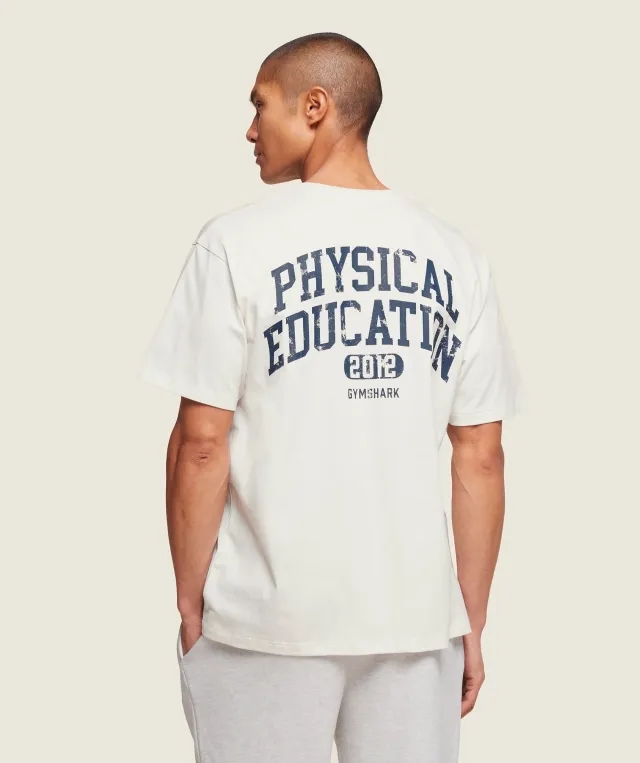 Gymshark Phys Ed T-Shirt - Soft White