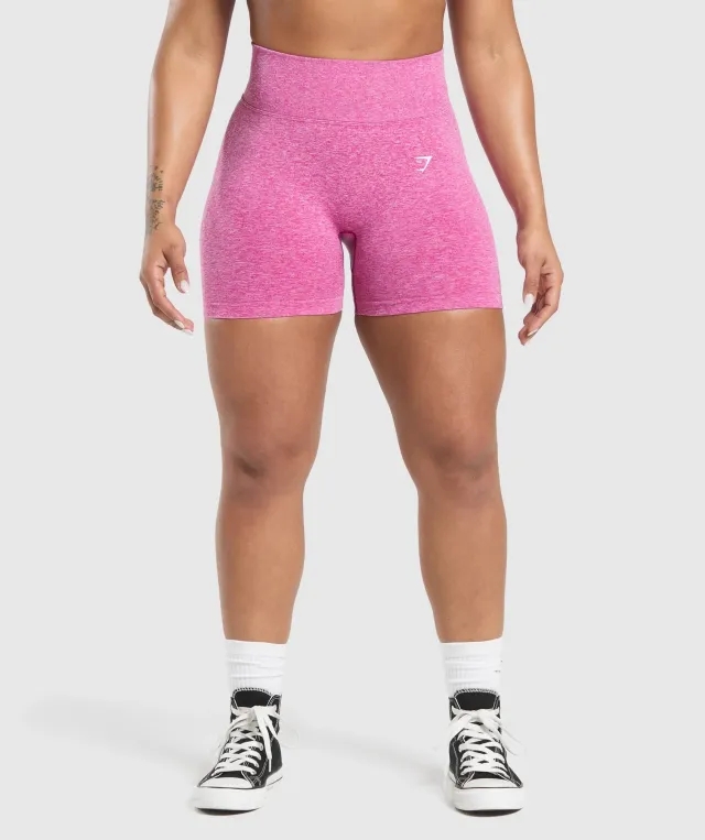 Gymshark Lift Seamless Shorts - Winning Pink/White Marl