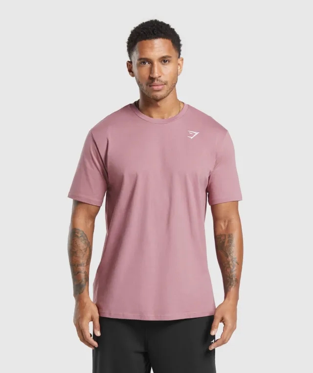 Gymshark Crest T-Shirt - Calm Pink