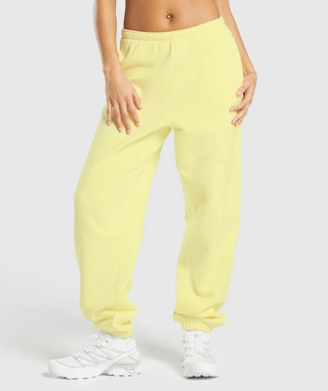 Gymshark Cosy Fleece Joggers - Refresh Yellow
