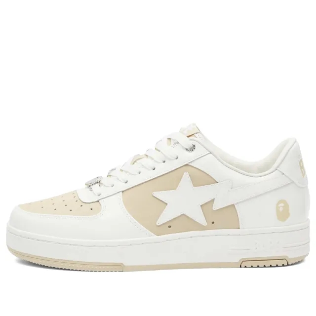 A Bathing Ape Men's Negative Bape Sta Sneaker Beige/Olive