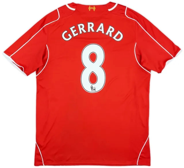 2014-15 Liverpool Home Shirt Gerrard #8 - 5/10 - (L)