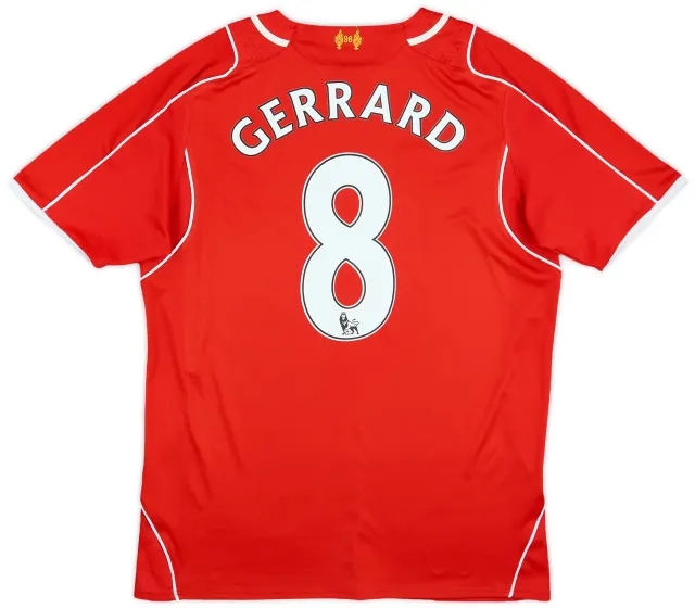 2014-15 Liverpool Home Shirt Gerrard #8 - 5/10 - (M)