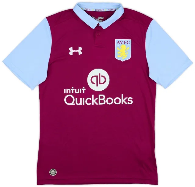 Under Armour 2016-17 Aston Villa Home Shirt - 8/10 - (M)