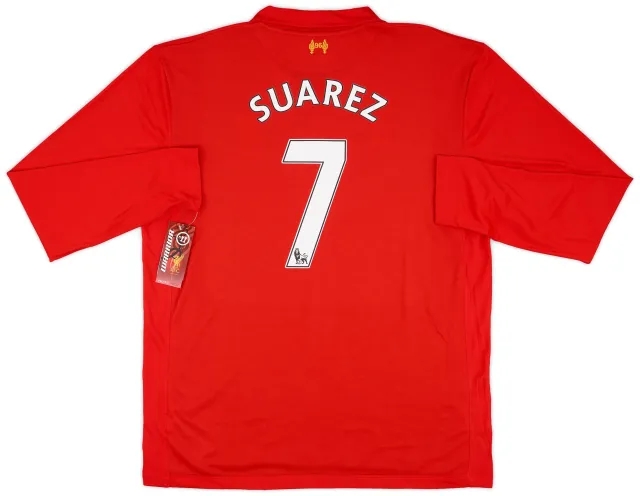 2012-13 Liverpool Home L/S Shirt Suarez #7 (XXL)