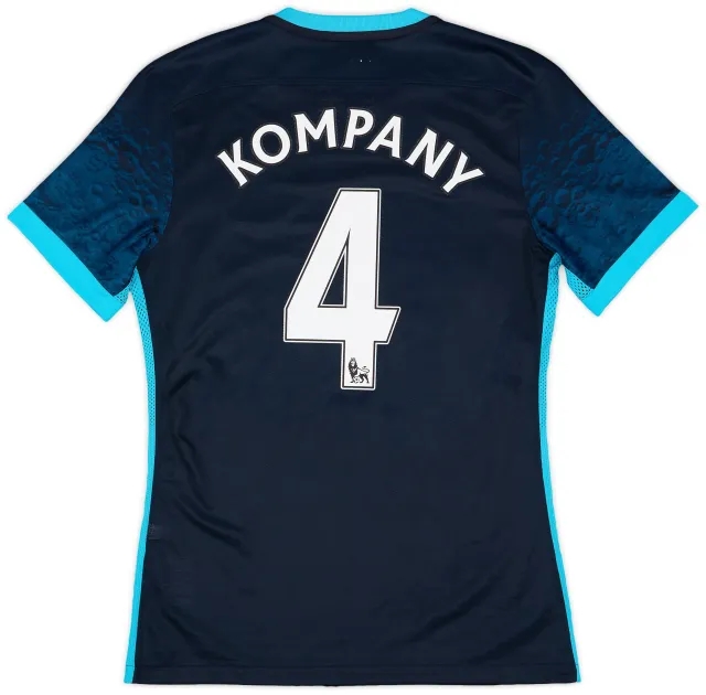 Nike 2015-16 Manchester City Player Issue Away Shirt Kompany #4 (M)
