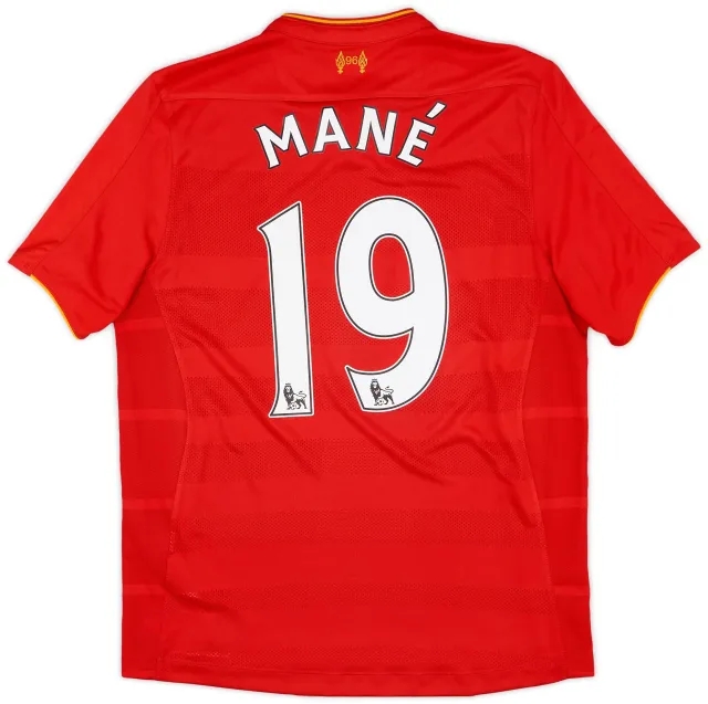NewBalance 2016-17 Liverpool Home Shirt Mane #19 - 9/10 - (S)