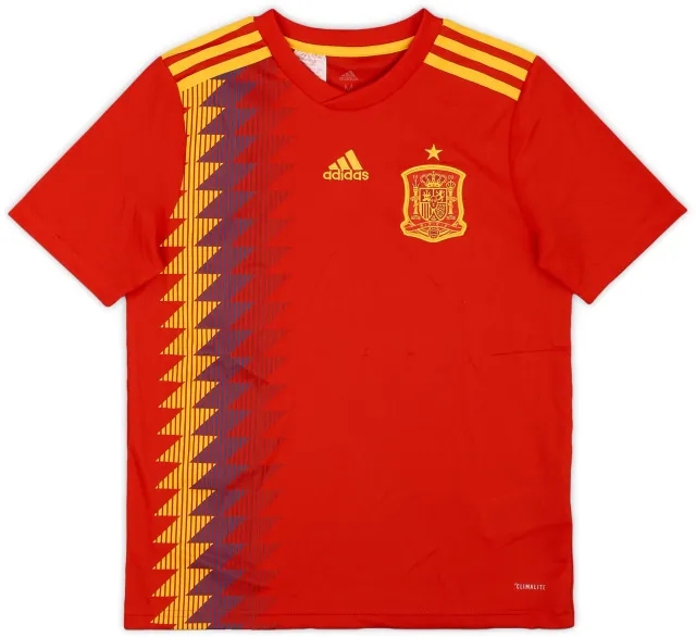 adidas 2018-19 Spain Home Shirt - 7/10 - (M.Boys)