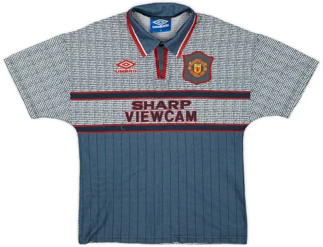 Umbro 1995-96 Manchester United Away Shirt - 8/10 - (L.Boys)