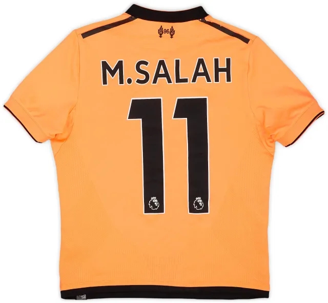 NewBalance 2017-18 Liverpool 125 Years Third Shirt M. Salah #11 - 7/10 - (M.Boys)