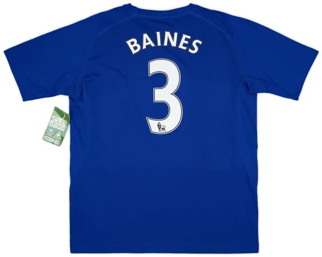 LeCoqSportif 2010-11 Everton Home Shirt Baines #3 (L)