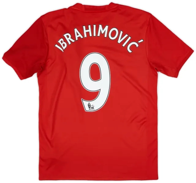 adidas 2016-17 Manchester United Home Shirt Ibrahimovic #9 - 6/10 - (S)