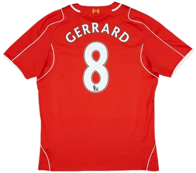 2014-15 Liverpool Home Shirt Gerrard #8 - 5/10 - (L)