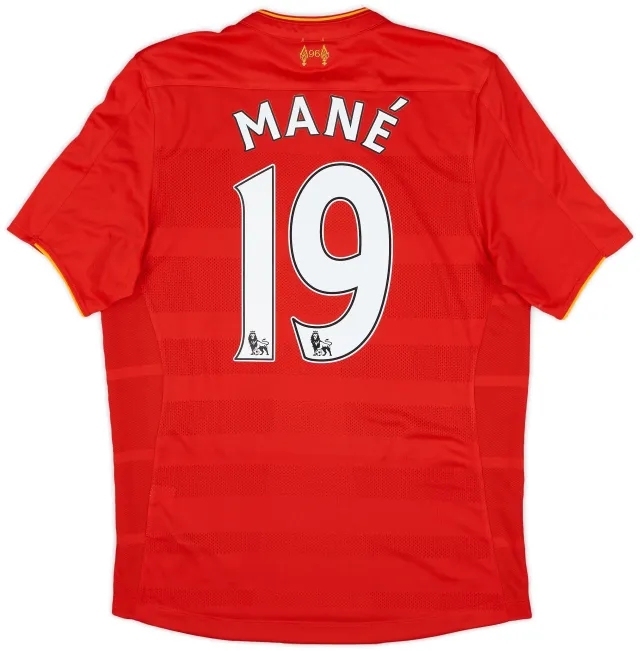 NewBalance 2016-17 Liverpool Home Shirt Mane #19 - 6/10 - (S)