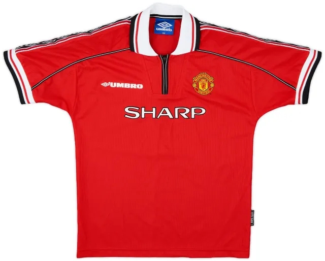Umbro 1998-00 Manchester United Home Shirt - 8/10 - (L.Boys)