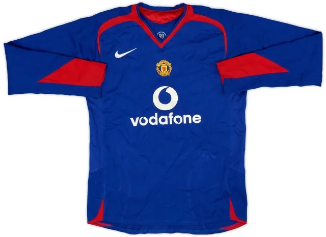 Nike 2005-06 Manchester United Away L/S Shirt - 9/10 - (XL.Boys)