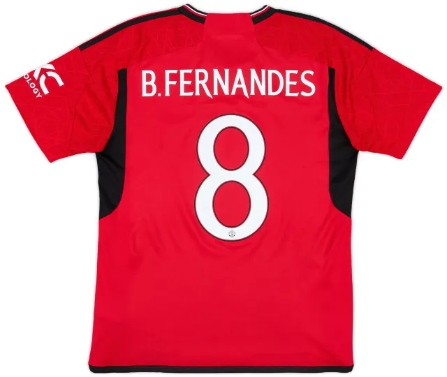 adidas 2023-24 Manchester United Home Shirt B.Fernandes #8 - 7/10 - (M)
