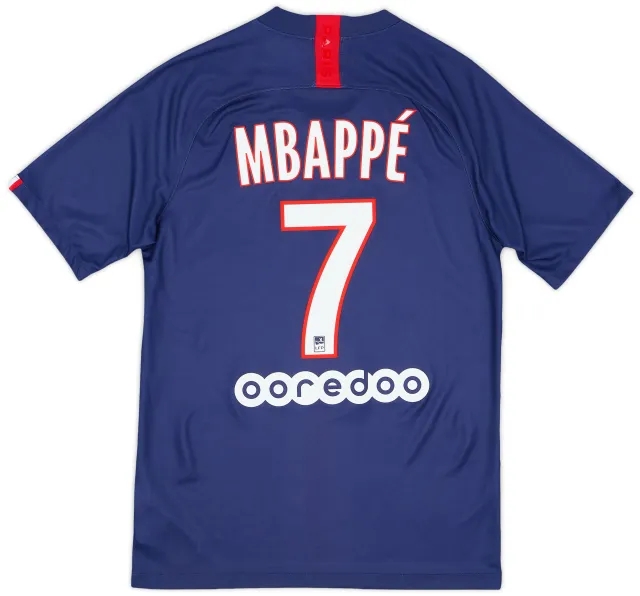 Nike 2019-20 Paris Saint-Germain Home Shirt Mbappe #7 - 8/10 - (S)