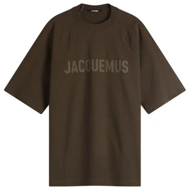 Jacquemus Men's Typo Chest Logo T-Shirt Multi-Brown