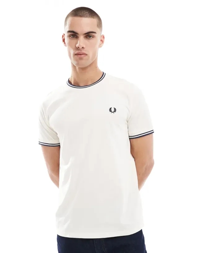 Fred Perry Twin Tipped T-Shirt - Ecru