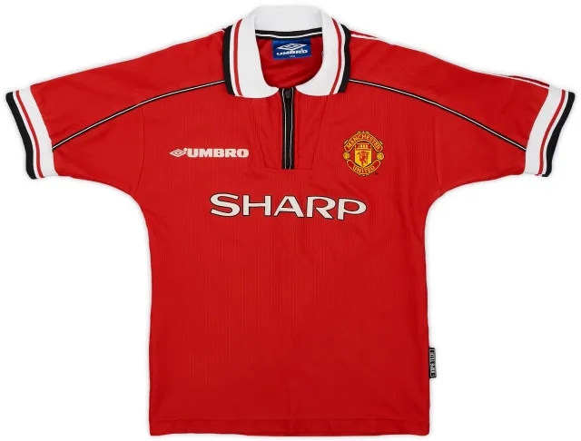 Umbro 1998-00 Manchester United Home Shirt - 9/10 - (8-9 Years)