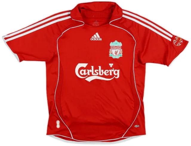 adidas 2006-08 Liverpool Home Shirt - 8/10 - (L.Boys)