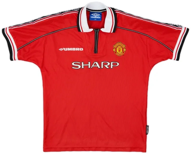 Umbro 1998-00 Manchester United Home Shirt - 6/10 - (L.Boys)