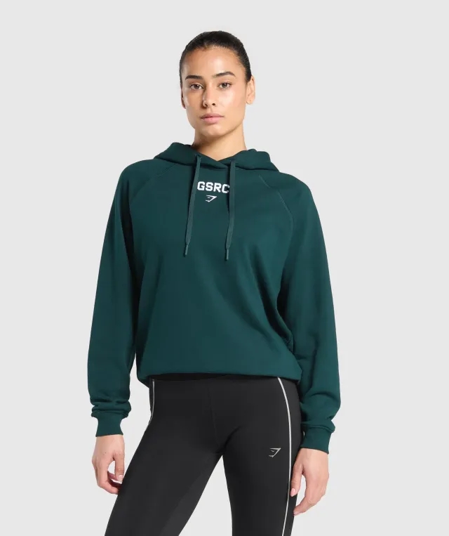 Marathon Running Graphic Hoodie - Strong Teal