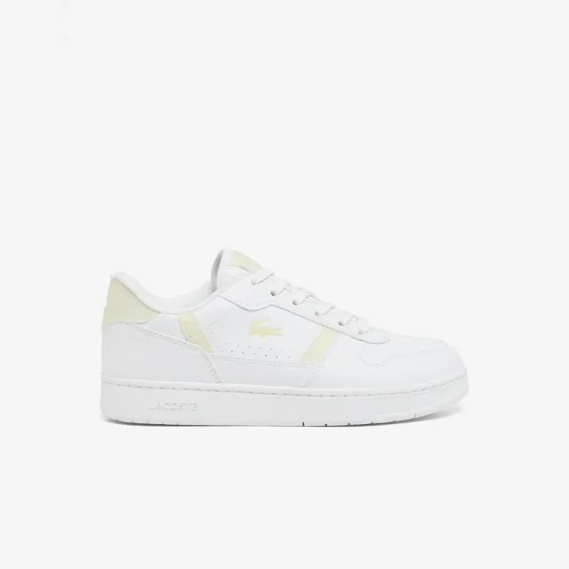 Lacoste Junior's T-Clip Set Sneakers - White & Light Yellow