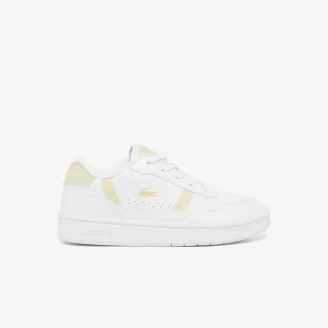 Lacoste Children's T-Clip Set Sneakers - White & Light Yellow