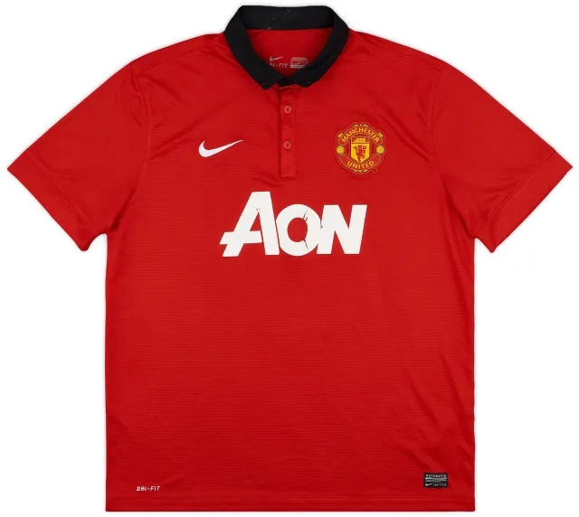 Nike 2013-14 Manchester United Home Shirt - 4/10 - (XL)