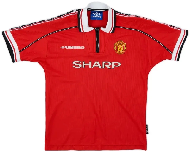 Umbro 1998-00 Manchester United Home Shirt - 7/10 - (L.Boys)