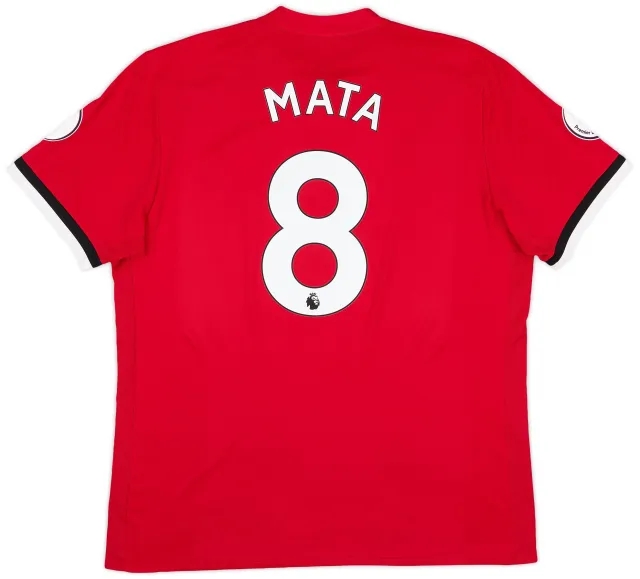 adidas 2017-18 Manchester United Home Shirt Mata #8 - 9/10 - (XL)