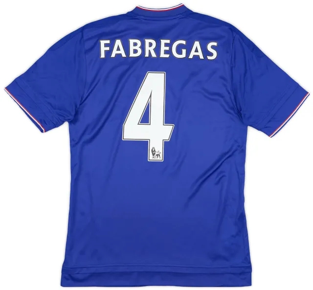 adidas 2015-16 Chelsea Home Shirt Fabregas #4 - 8/10 - (S)