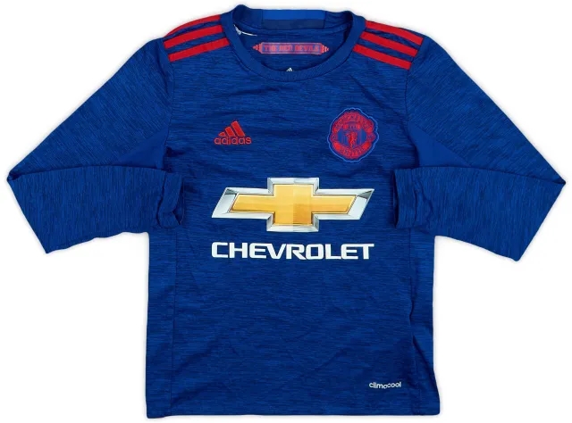 adidas 2016-17 Manchester United Away L/S Shirt - 9/10 - (7-8 Years)
