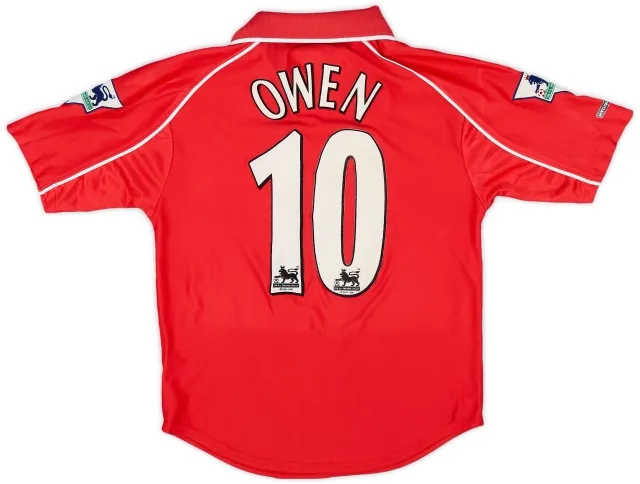 Reebok 2000-02 Liverpool Home Shirt Owen #10 - 8/10 - (M.Boys)