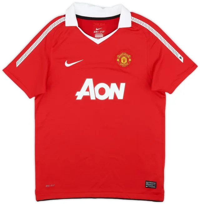 Nike 2010-11 Manchester United Home Shirt - 9/10 - (L.Boys)