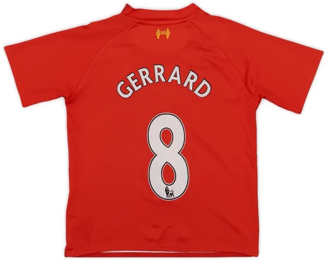 2013-14 Liverpool Home Shirt Gerrard #8 - 7/10 - (4-5 Years)
