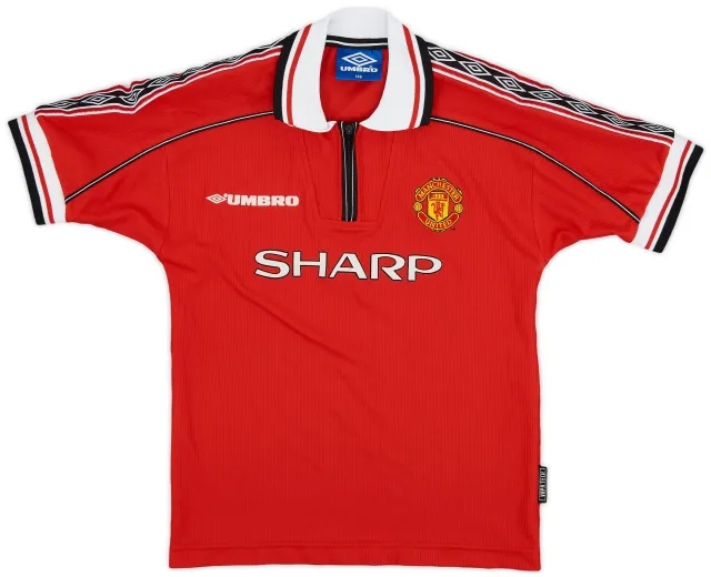 Umbro 1998-00 Manchester United Home Shirt - 8/10 - (M.Boys)