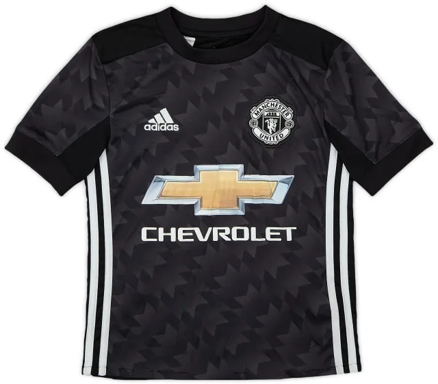 adidas 2017-18 Manchester United Away Shirt - 6/10 - (S.Boys)