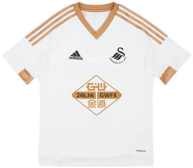adidas 2015-16 Swansea Home Shirt - 7/10 - (L.Boys)