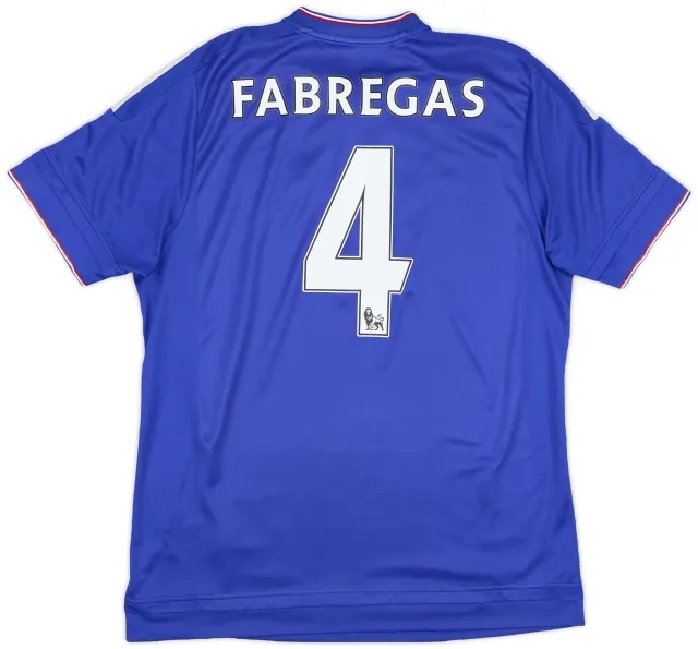 adidas 2015-16 Chelsea Home Shirt Fabregas #4 - 6/10 - (L)