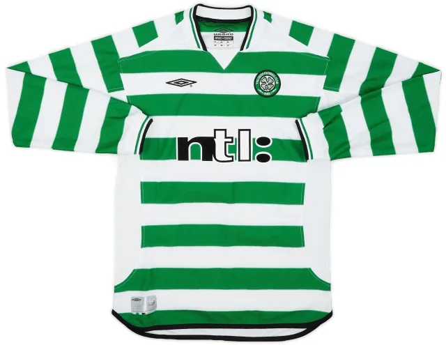 Umbro 2001-03 Celtic Home L/S Shirt - 8/10 - (L.Boys)