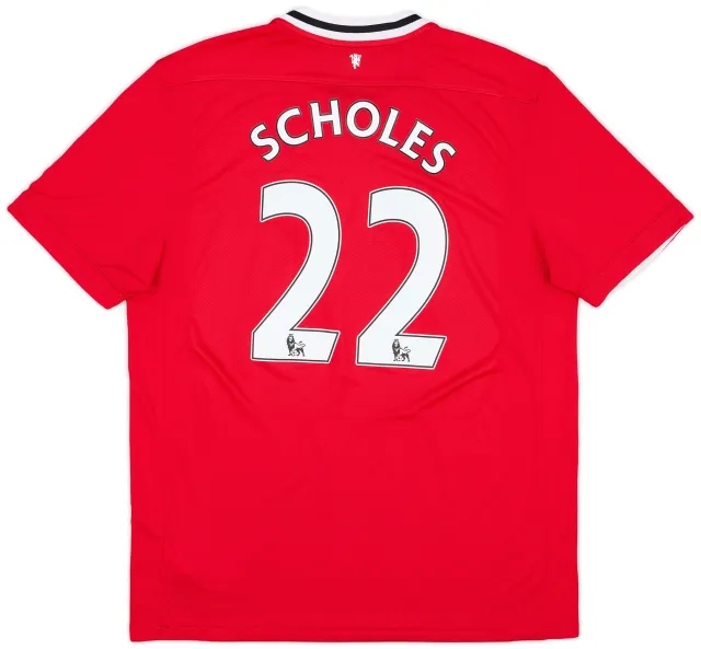 Nike 2012-13 Manchester United Home Shirt Scholes #22 - 6/10 - (XL)